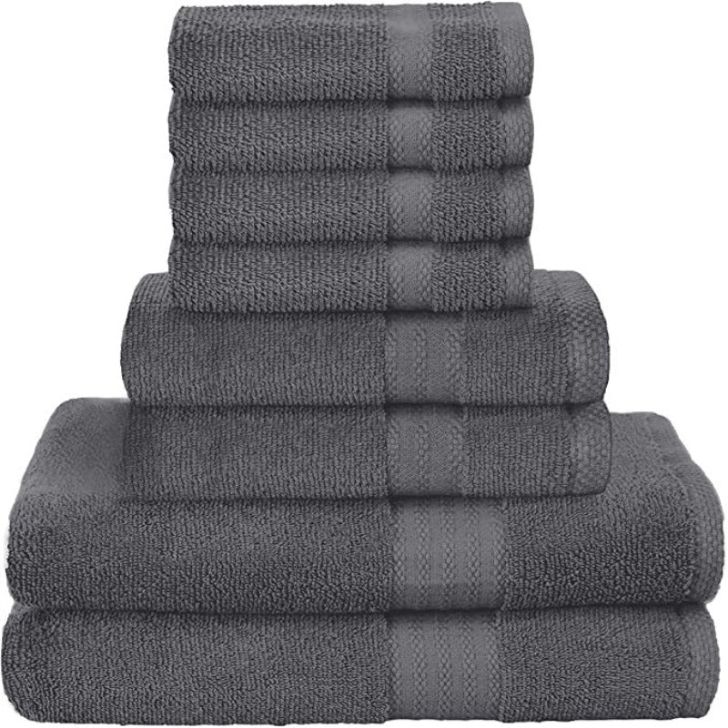 Pack Of 8 Towel Set Pure Ring, 2 Oversized Bath Towels, 2 Hand Towels, 4 Wash Cloths Ideal for Everyday use, Hotel & Spa - Grafton Collection