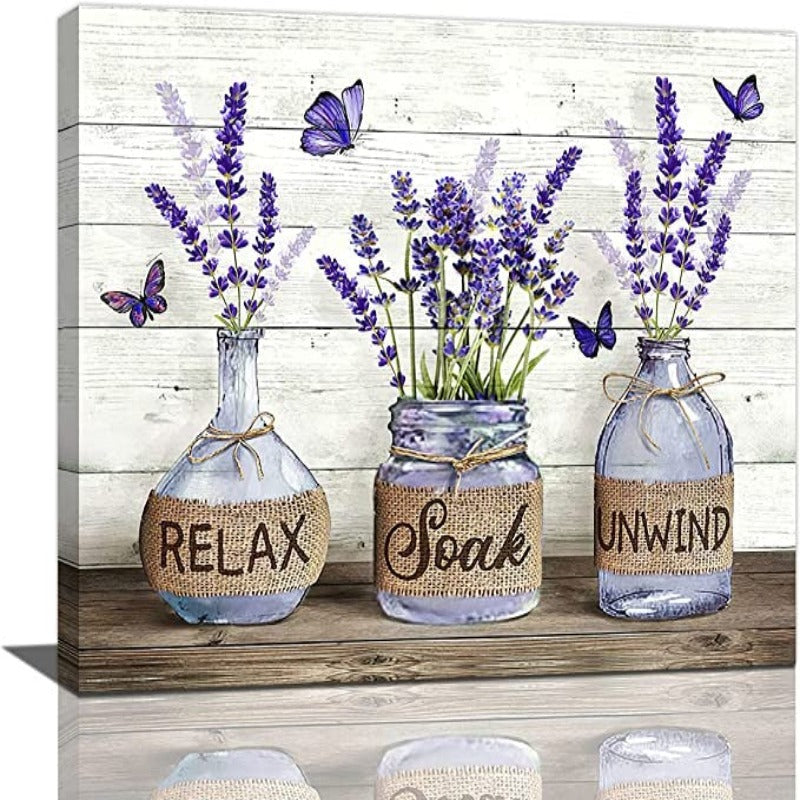 Farmhouse Bathroom Decor Wall Art Rustic Sunflower Bathroom Pictures Canvas Print Country Bathroom Painting Prints Wall Decor Framed Artwork Decor for Living Room Bathroom - Grafton Collection