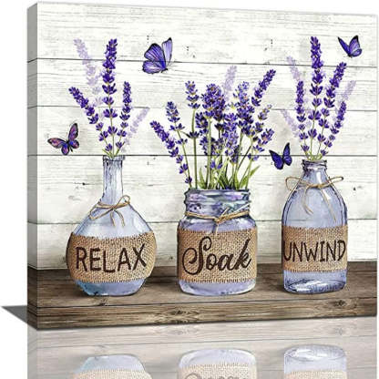 Farmhouse Bathroom Decor Wall Art Rustic Sunflower Bathroom Pictures Canvas Print Country Bathroom Painting Prints Wall Decor Framed Artwork Decor for Living Room Bathroom - Grafton Collection