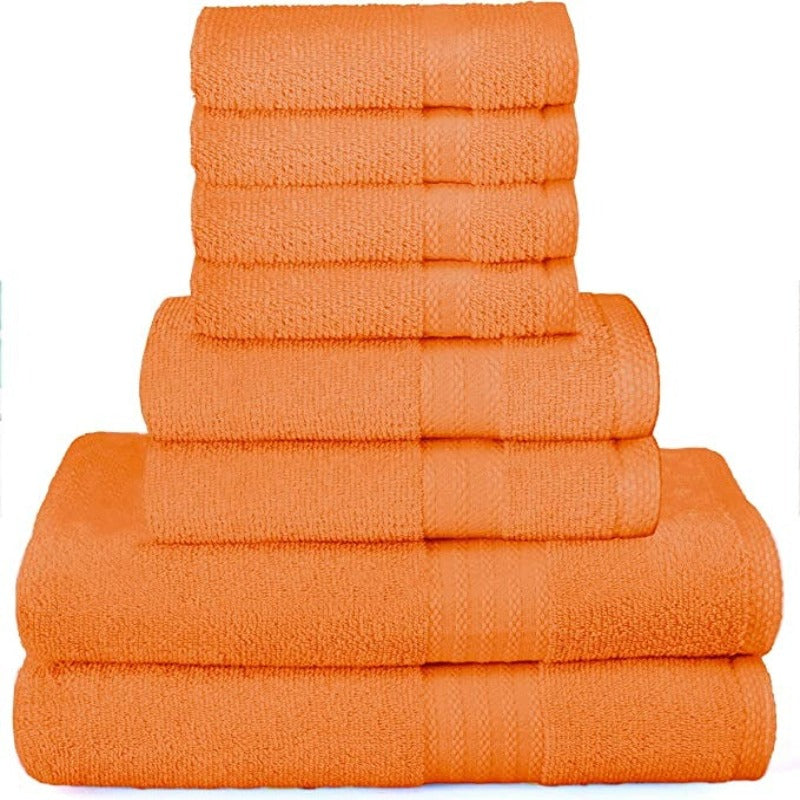 Pack Of 8 Towels Set Pure Ring, 2 Oversized Bath Towels, 2 Hand Towels, 4 Wash Cloths Ideal for Everyday use, Hotel & Spa - Grafton Collection