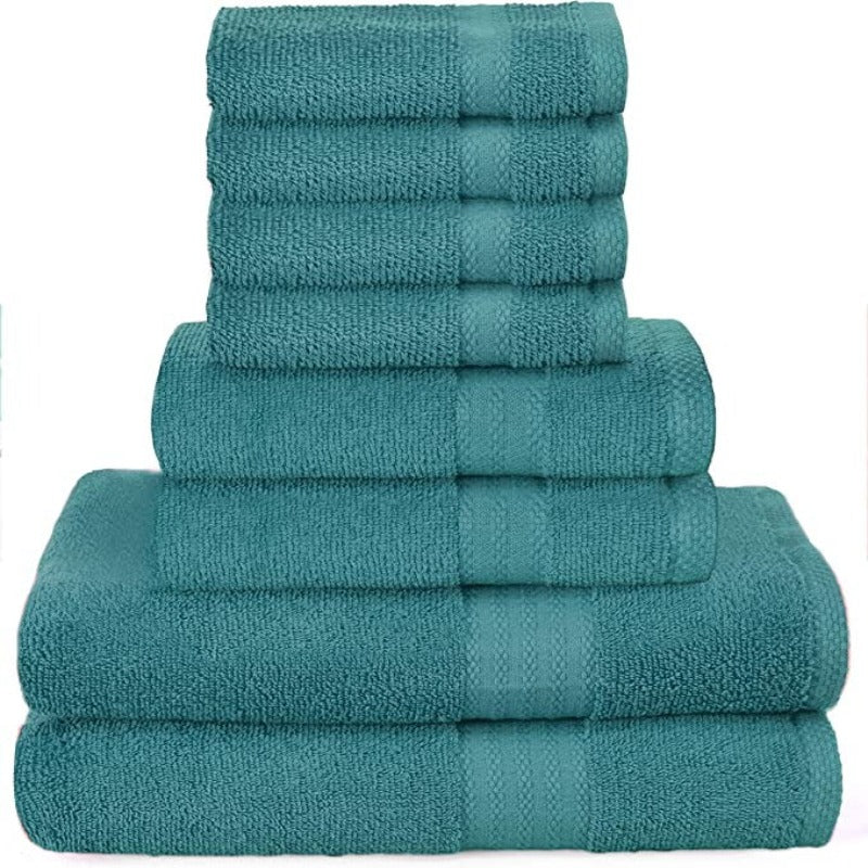 Pack Of 8 Towels Set Pure Ring, 2 Oversized Bath Towels, 2 Hand Towels, 4 Wash Cloths Ideal for Everyday use, Hotel & Spa - Grafton Collection
