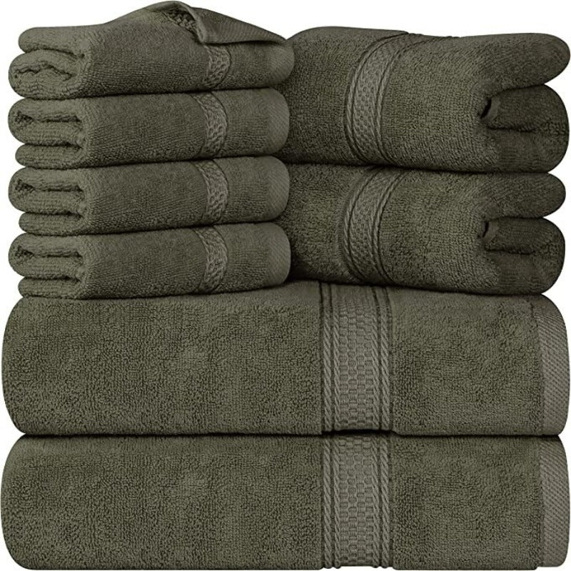 8-Piece Towel Set, 2 Bath Towels, 2 Hand Towels, and 4 Wash Cloths, Highly Absorbent Towels for Bathroom, Gym, Hotel, and Spa - Grafton Collection