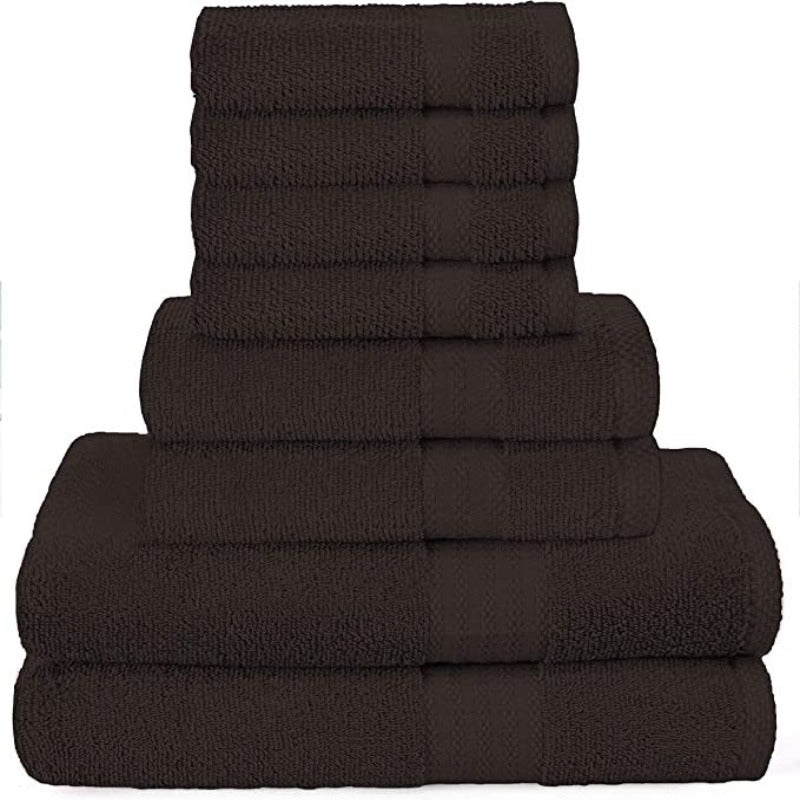 Pack Of 8 Towel Set Pure Ring, 2 Oversized Bath Towels, 2 Hand Towels, 4 Wash Cloths Ideal for Everyday use, Hotel & Spa - Grafton Collection