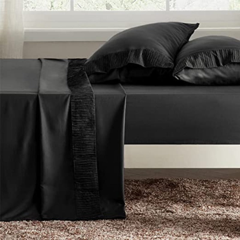 Pack Of 4 Hotel Luxury Burgundy Sheets, Easy Care Cooling Bed Sheet Set - Grafton Collection