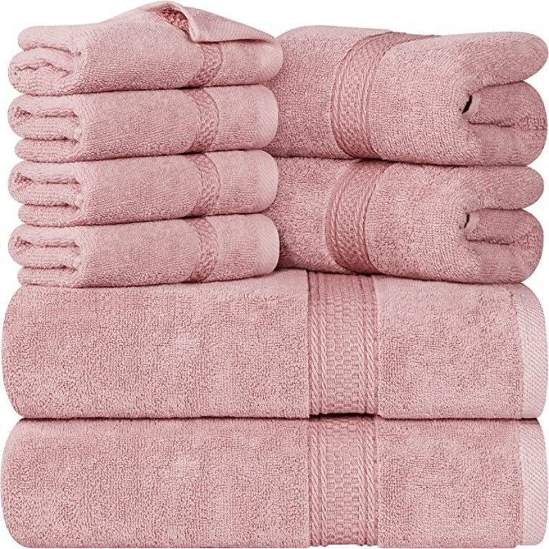 8-Piece Towel Set, 2 Bath Towels, 2 Hand Towels, and 4 Wash Cloths, Highly Absorbent Towels for Bathroom, Gym, Hotel, and Spa - Grafton Collection