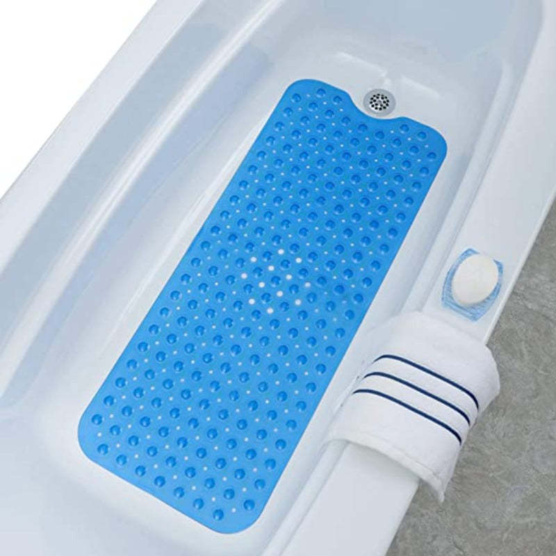 Extra Longer Bath Tub & Shower Mat ,Longer Than Standard Bathtub Mats,Wet Floor Non-Slip for Elderly & Kids Bathroom - Grafton Collection
