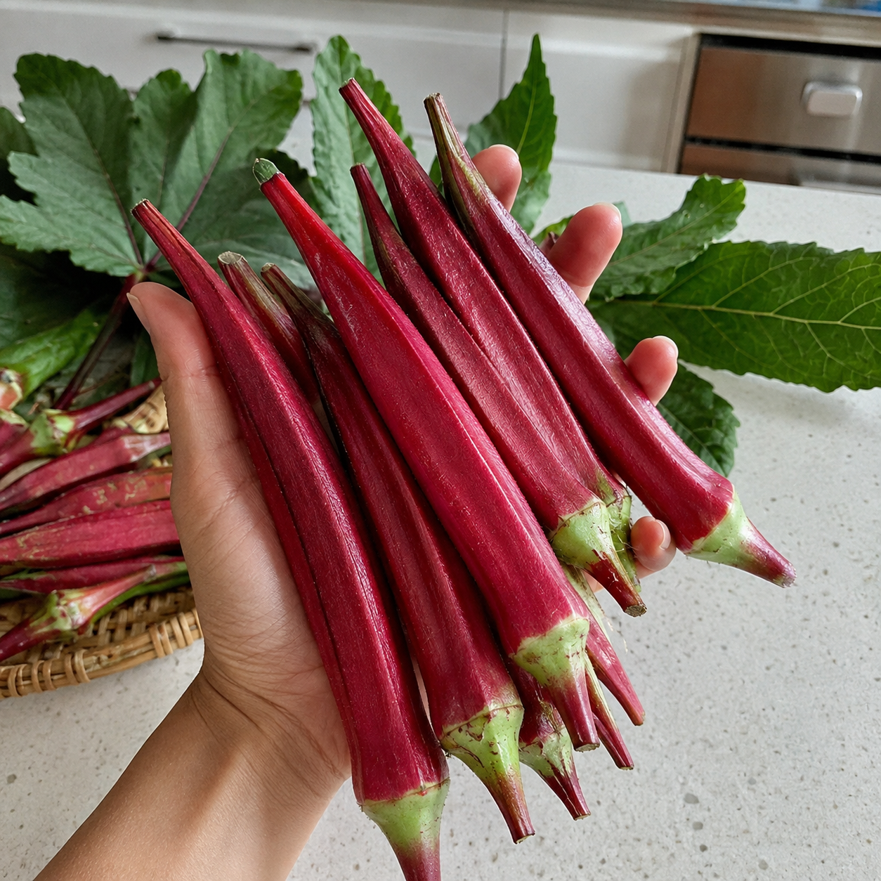 50 Pieces Heirloom Okra Seeds For Home Garden  