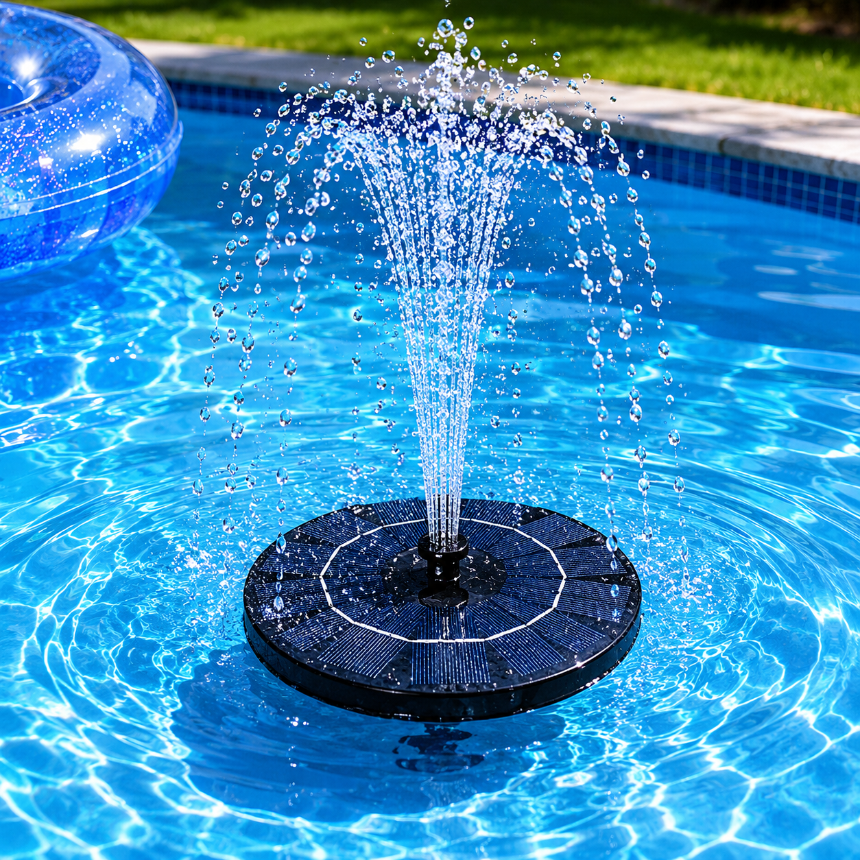 Solar Fountain Pump 1.5W Solar Powered Bird Bath Fountain Kit