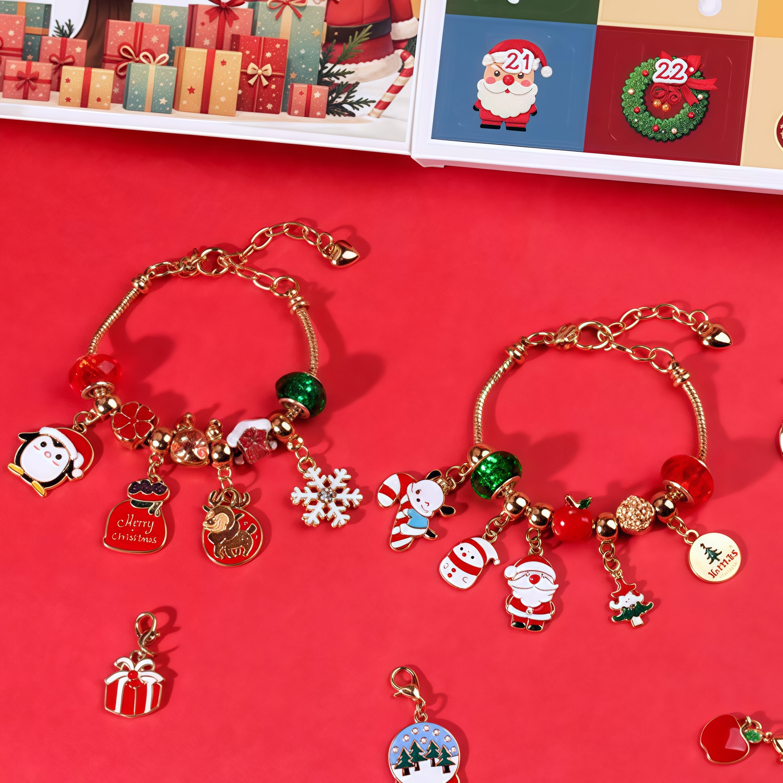 Christmas Charm Bracelet Advent Calendar Set