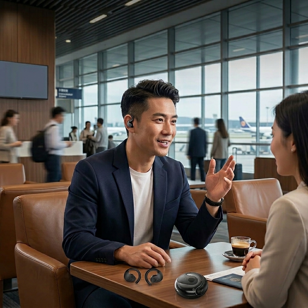 AI-Powered Wireless Bluetooth Translation Headphones with HiFi Stereo Sound