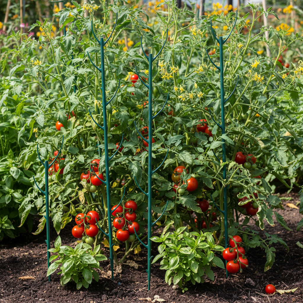 Stackable Plant Support Stakes With Support Rings