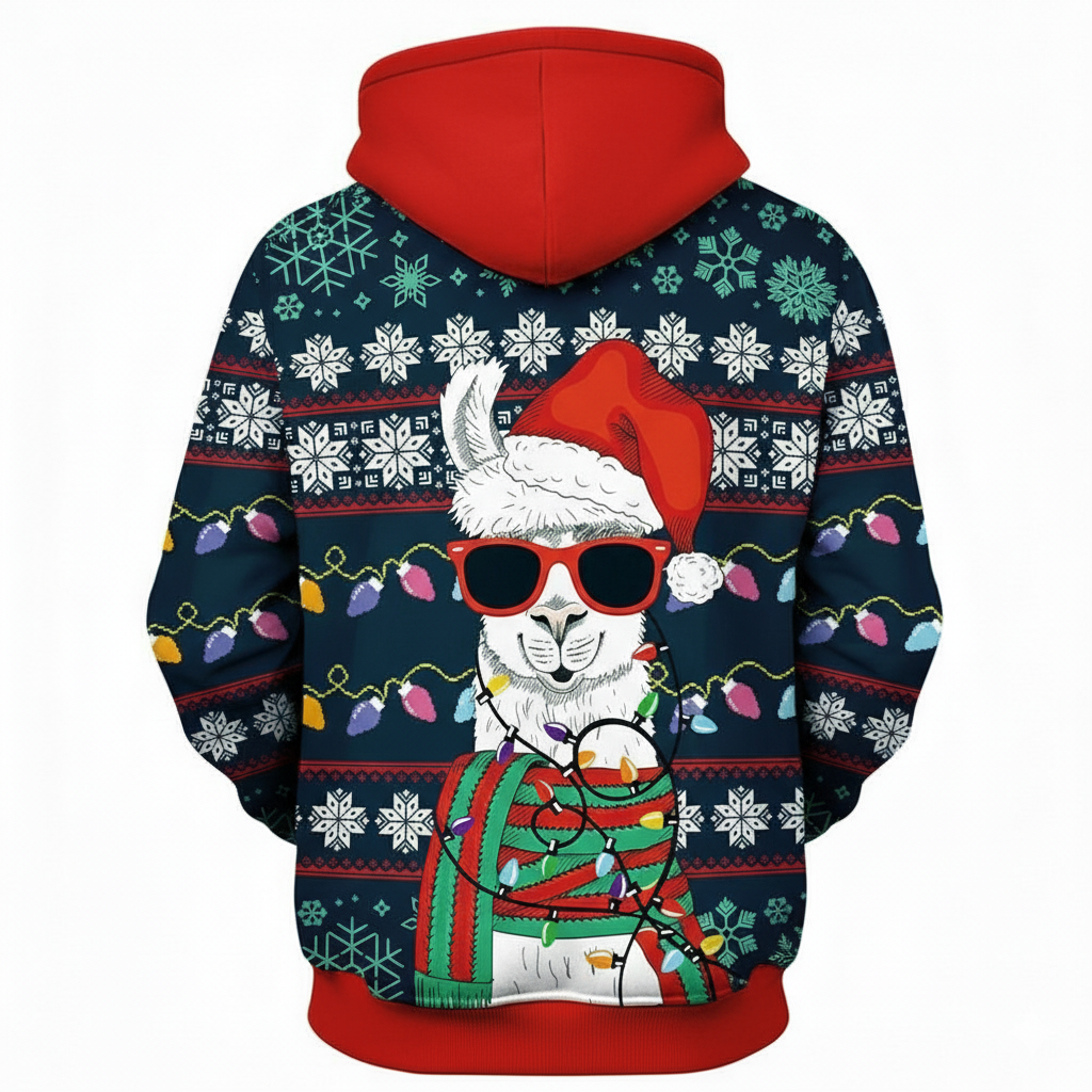 Christmas All Over Print 3D Graphic Long Sleeve Hoodie