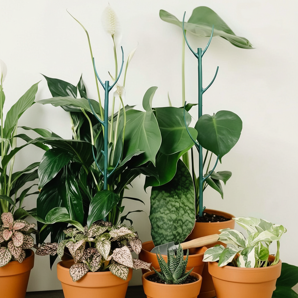 Stackable Plant Support Stakes With Support Rings