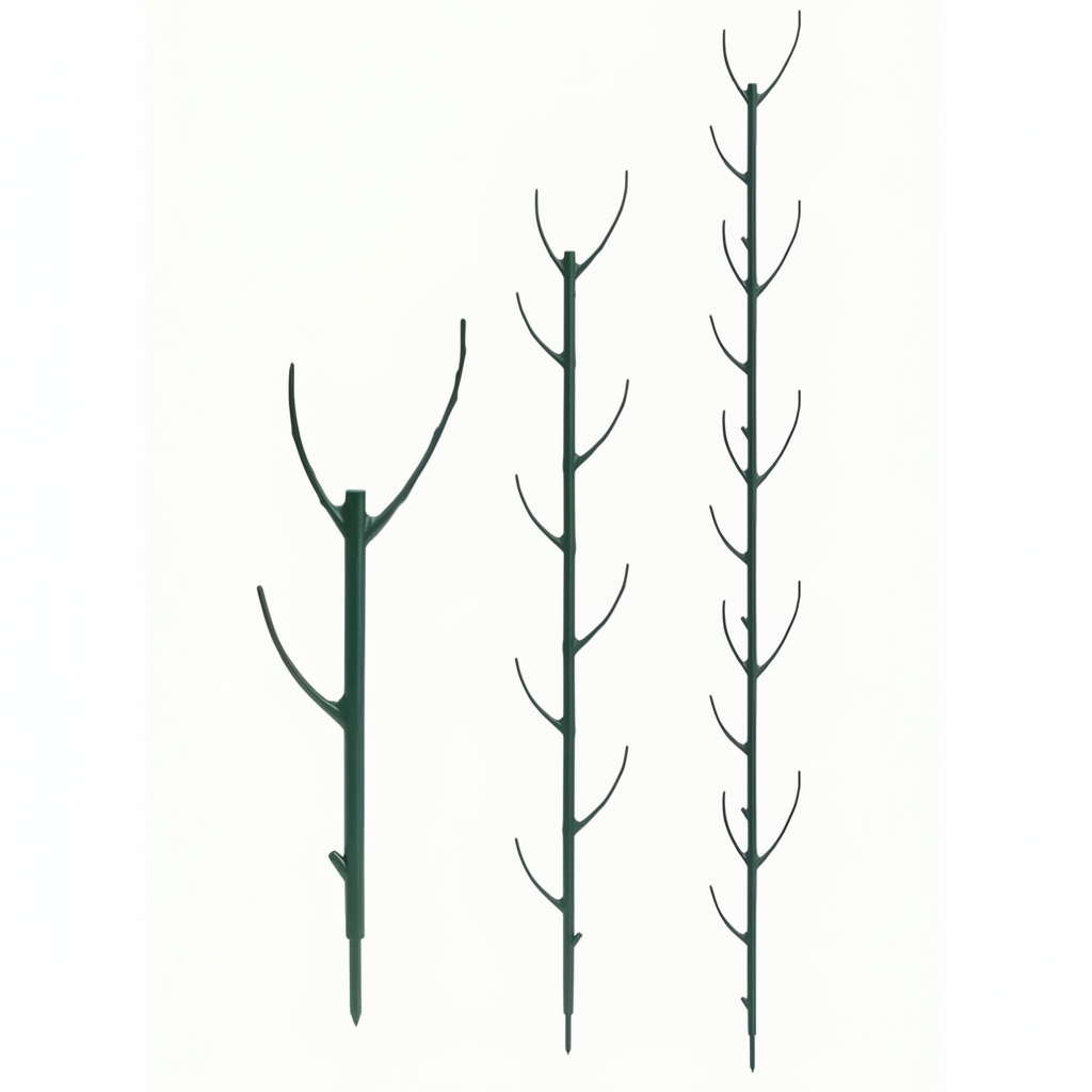 Stackable Plant Support Stakes With Support Rings