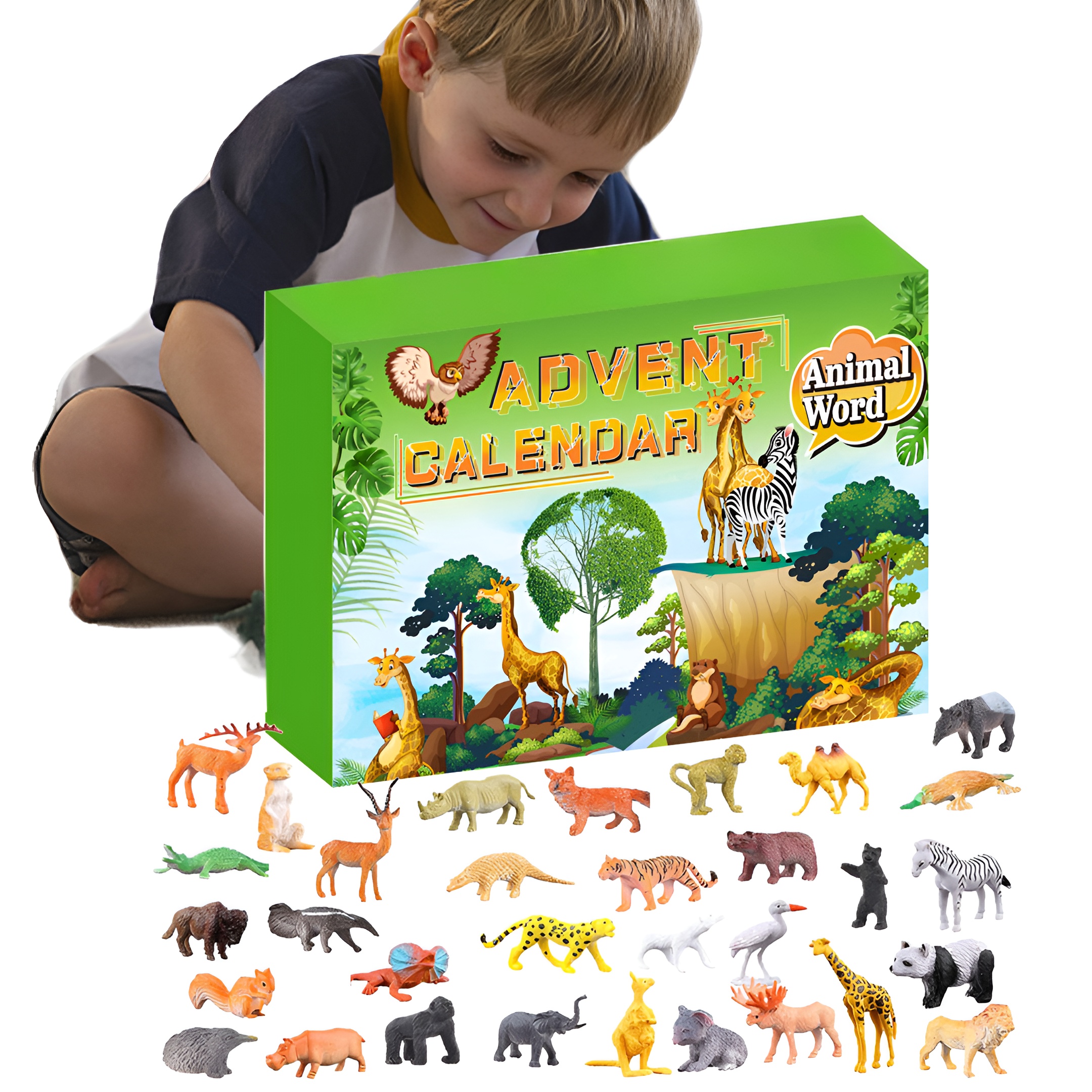 Christmas Advent Calendar With Animal Figures