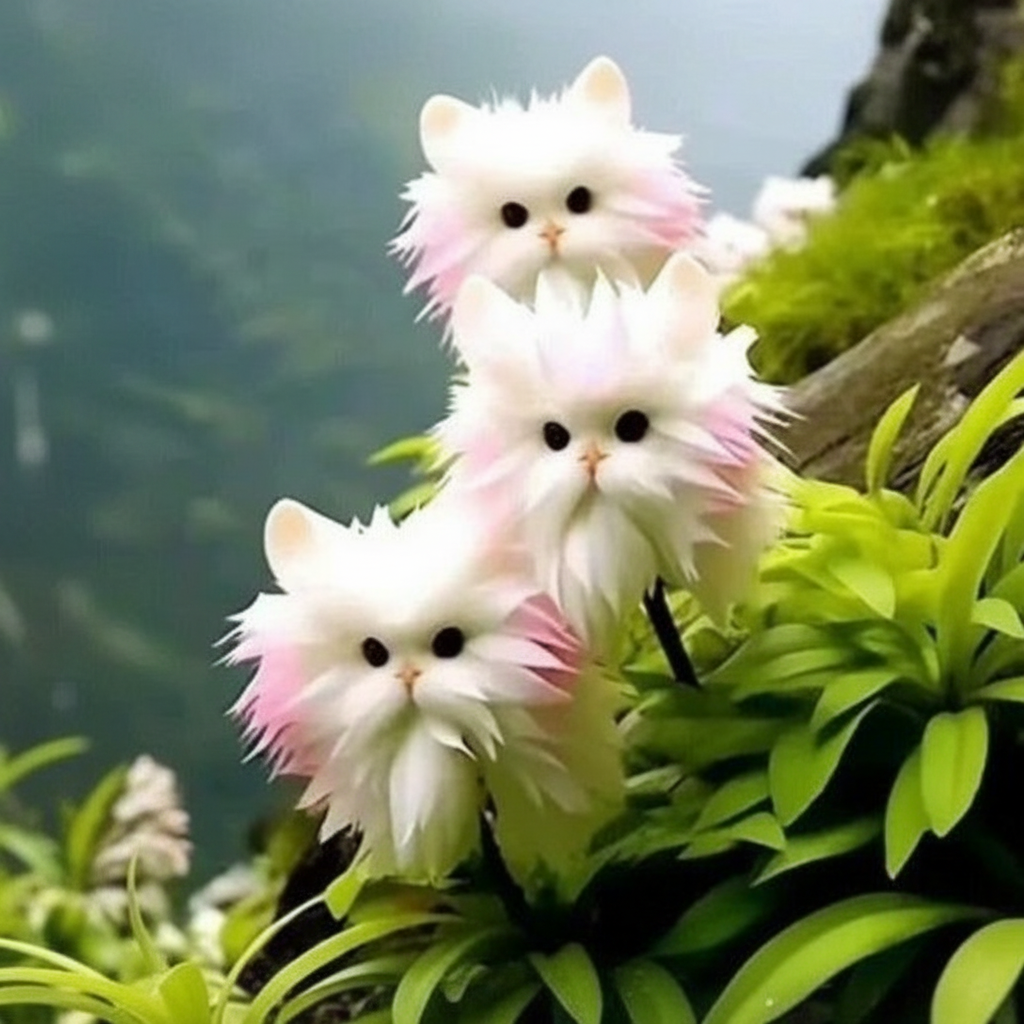 Potted Scented Cat Orchid Plant Seeds With Fragrance 