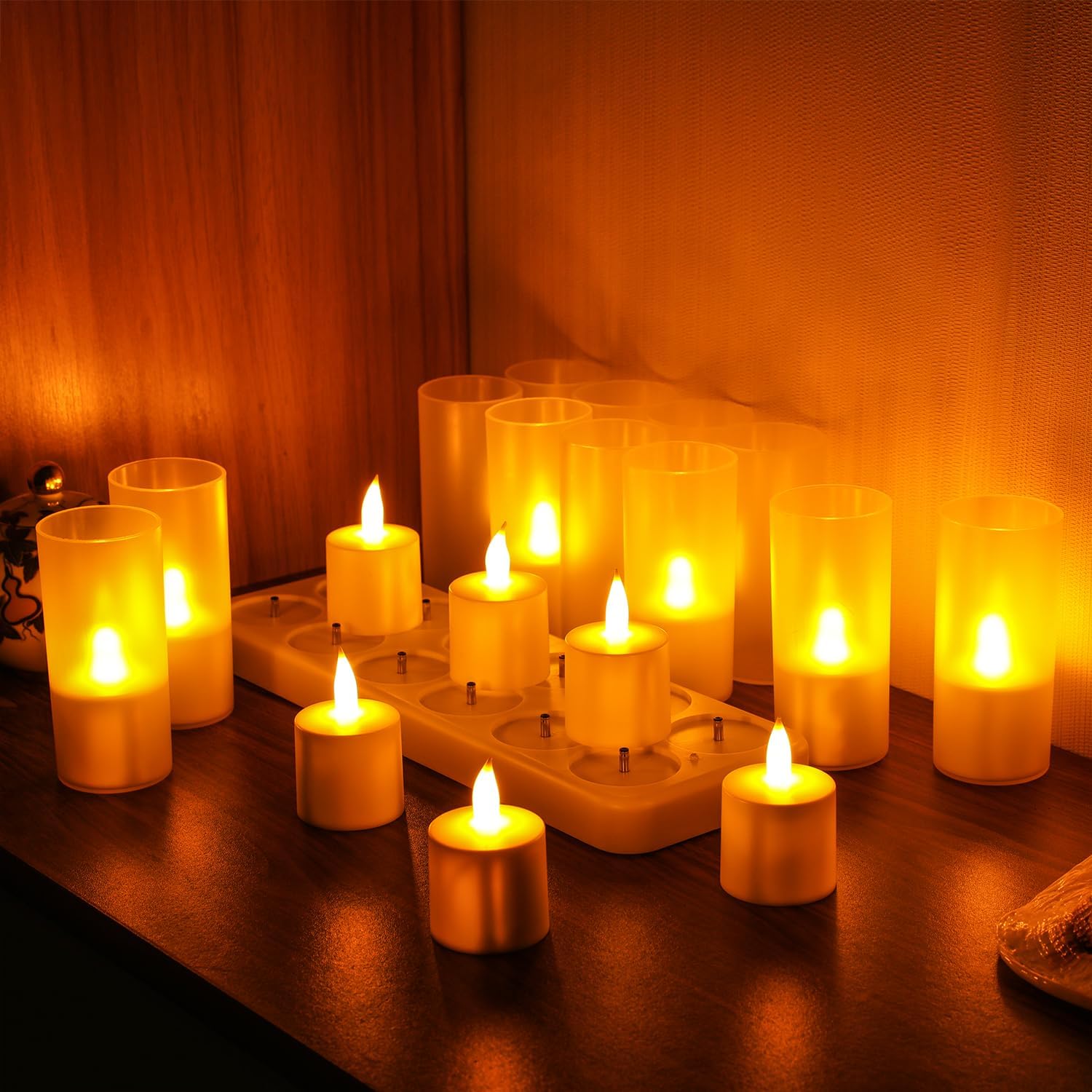 12 pcs USB Rechargeable Flameless Candles
