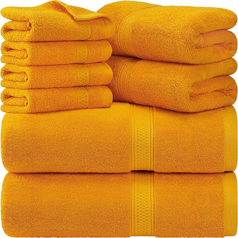 Ring Spun Cotton 8-Piece Towel Set, 2 Bath Towels, 2 Hand Towels, and 4 Wash Cloths, Highly Absorbent Towels for Bathroom, Gym, Hotel, and Spa - Grafton Collection