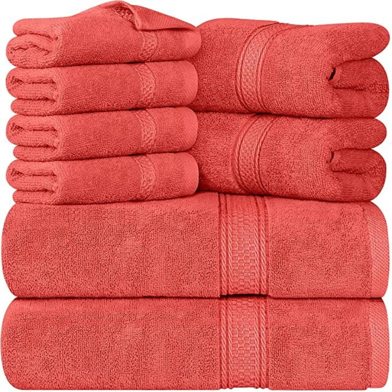8-Piece Towel Set, 2 Bath Towels, 2 Hand Towels, and 4 Wash Cloths, Highly Absorbent Towels for Bathroom, Gym, Hotel, and Spa - Grafton Collection