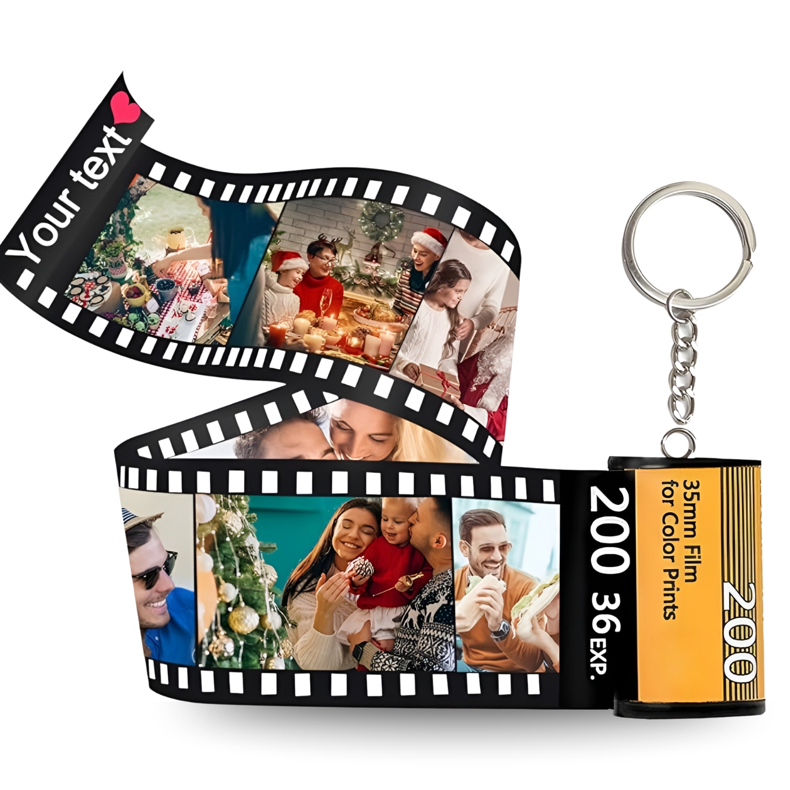 Camera Film Roll Keychain With Custom Photo Album