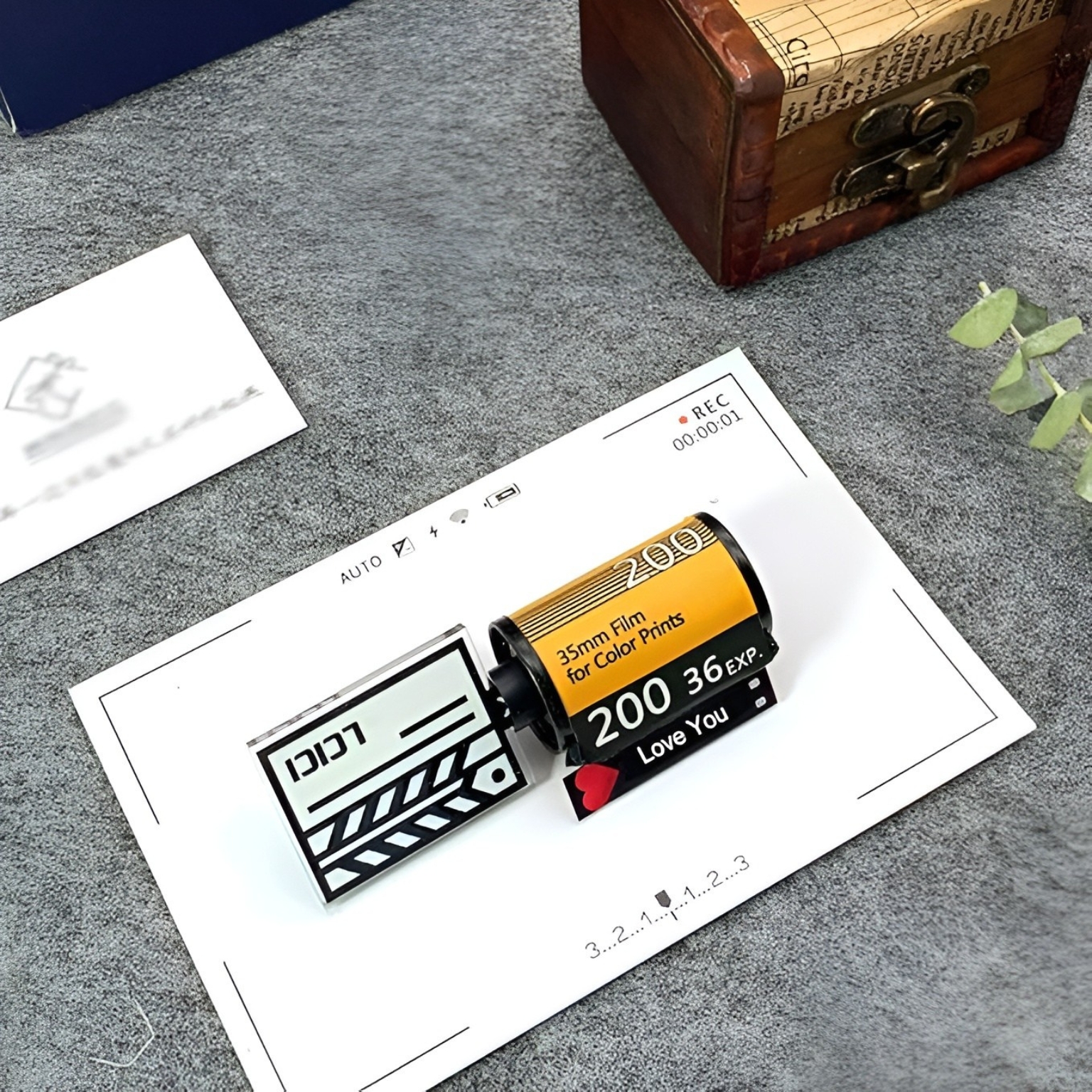 Camera Film Roll Keychain With Custom Photo Album