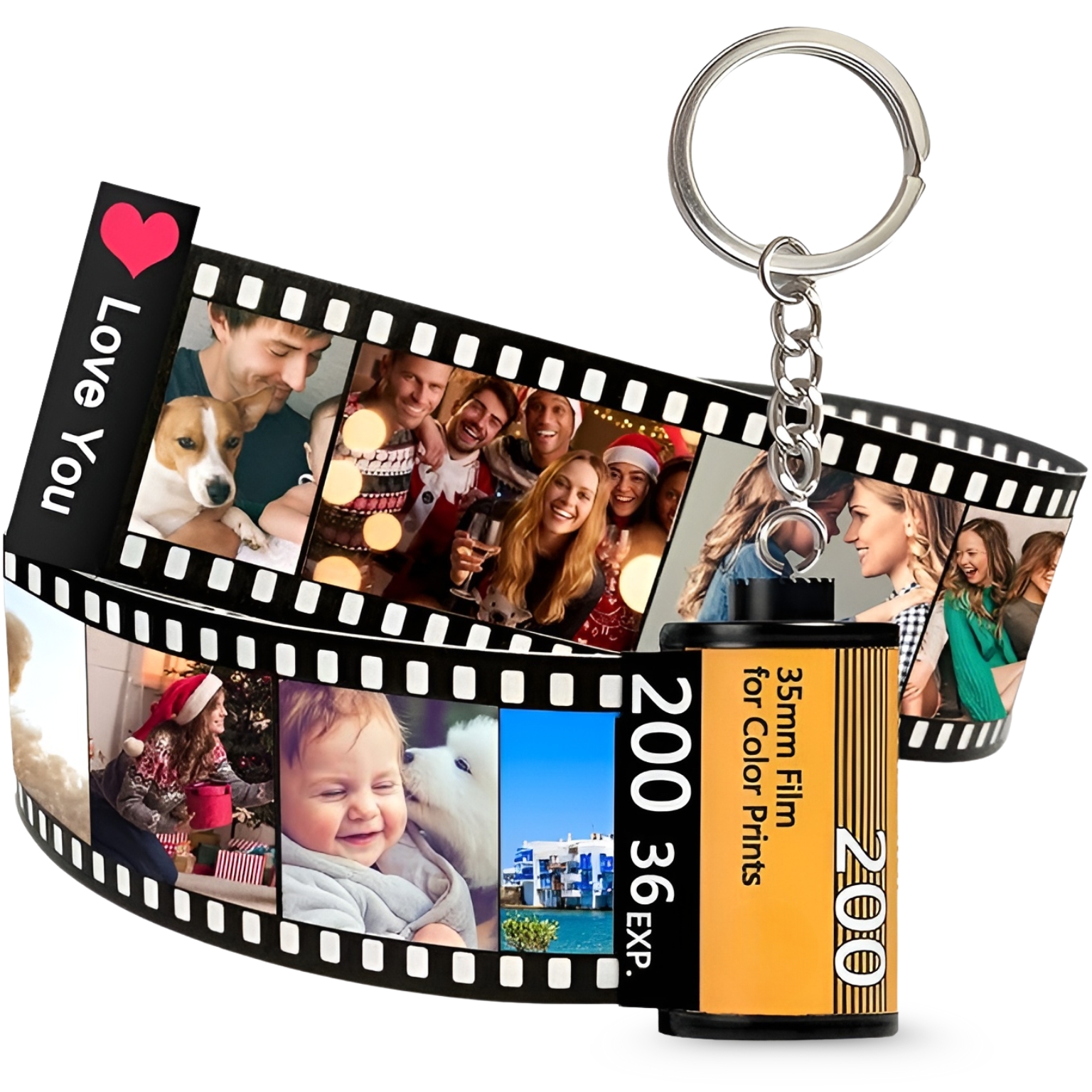 Camera Film Roll Keychain With Custom Photo Album