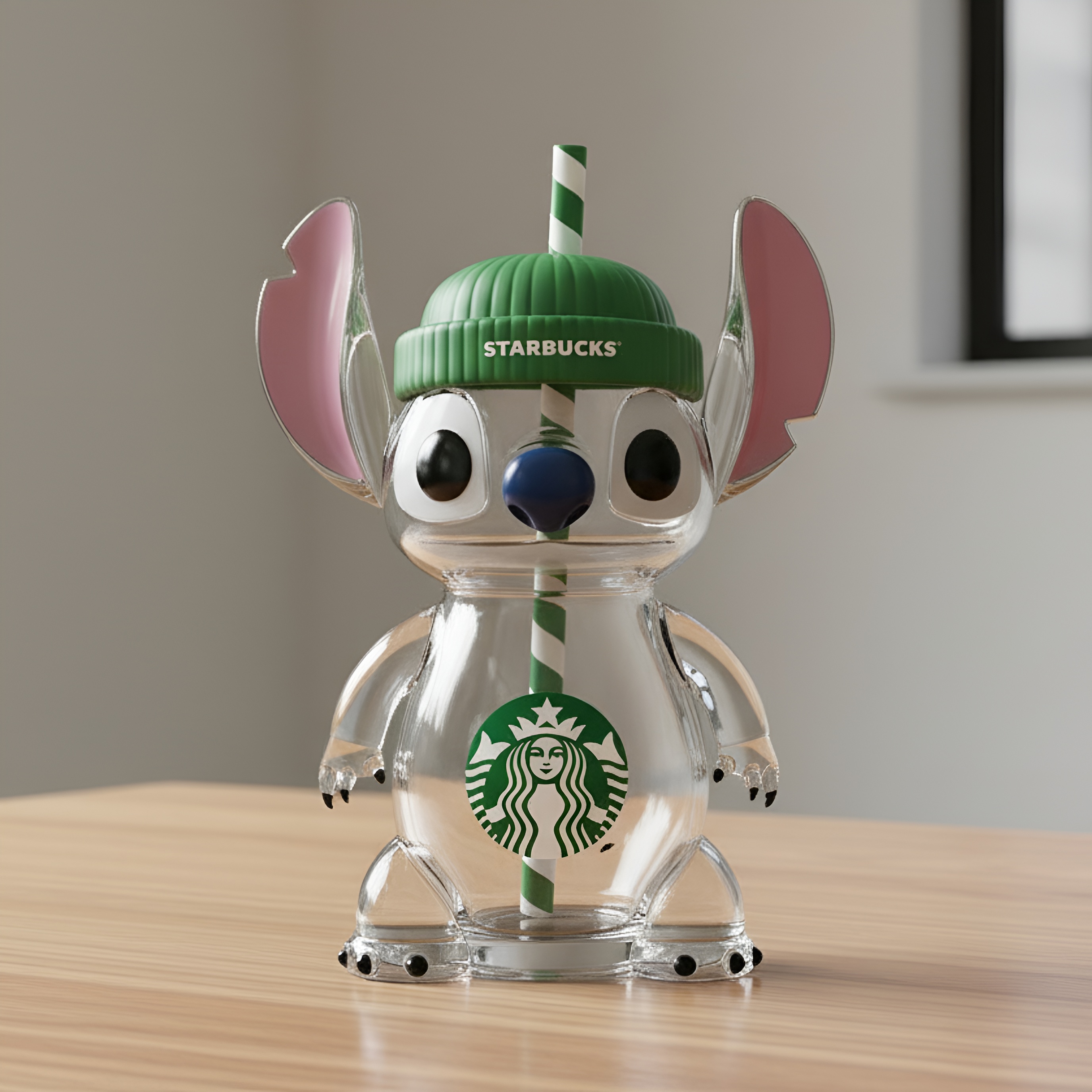 Character Inspired Glass Drinkware With Lid And Straw For Beverages