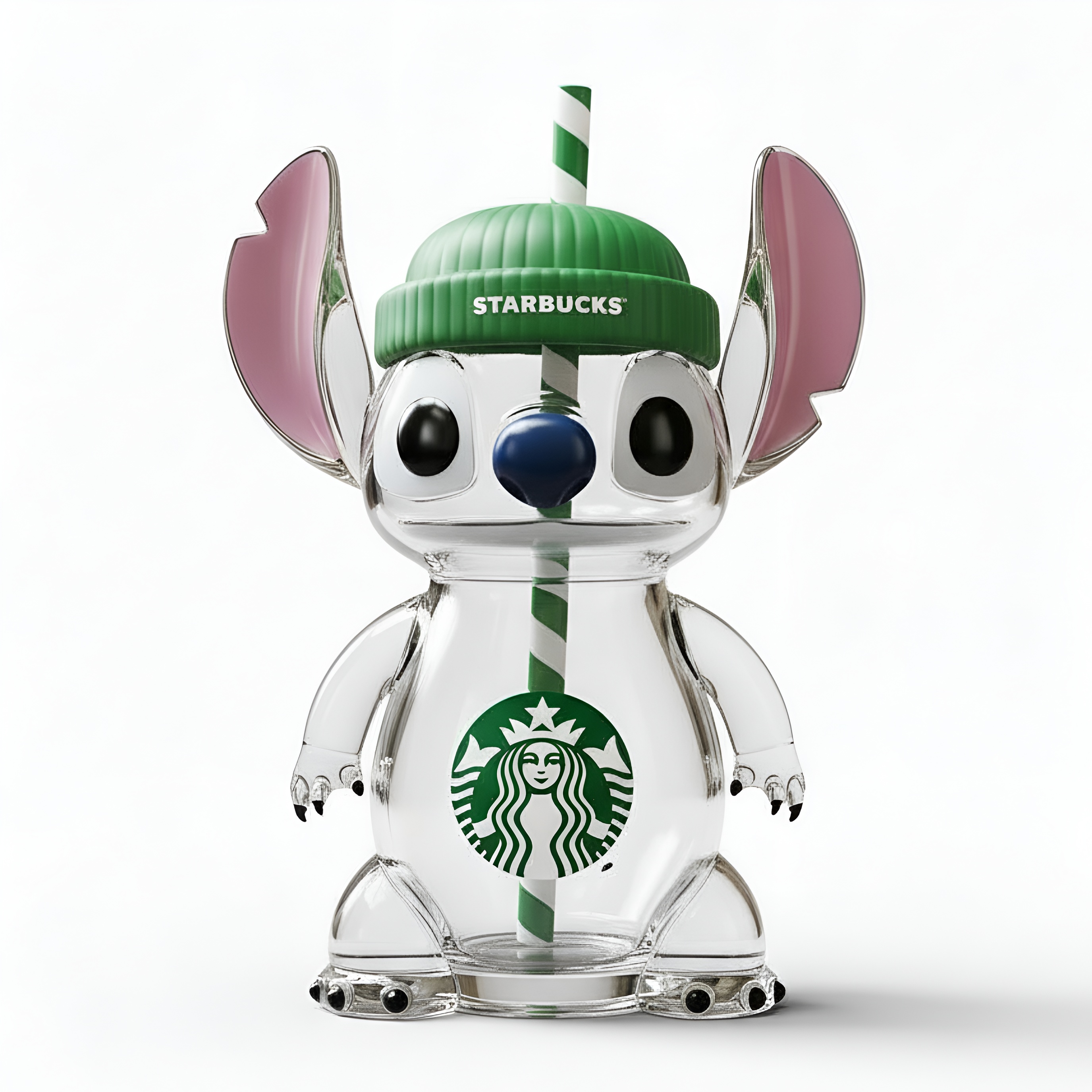 Character Inspired Glass Drinkware With Lid And Straw For Beverages