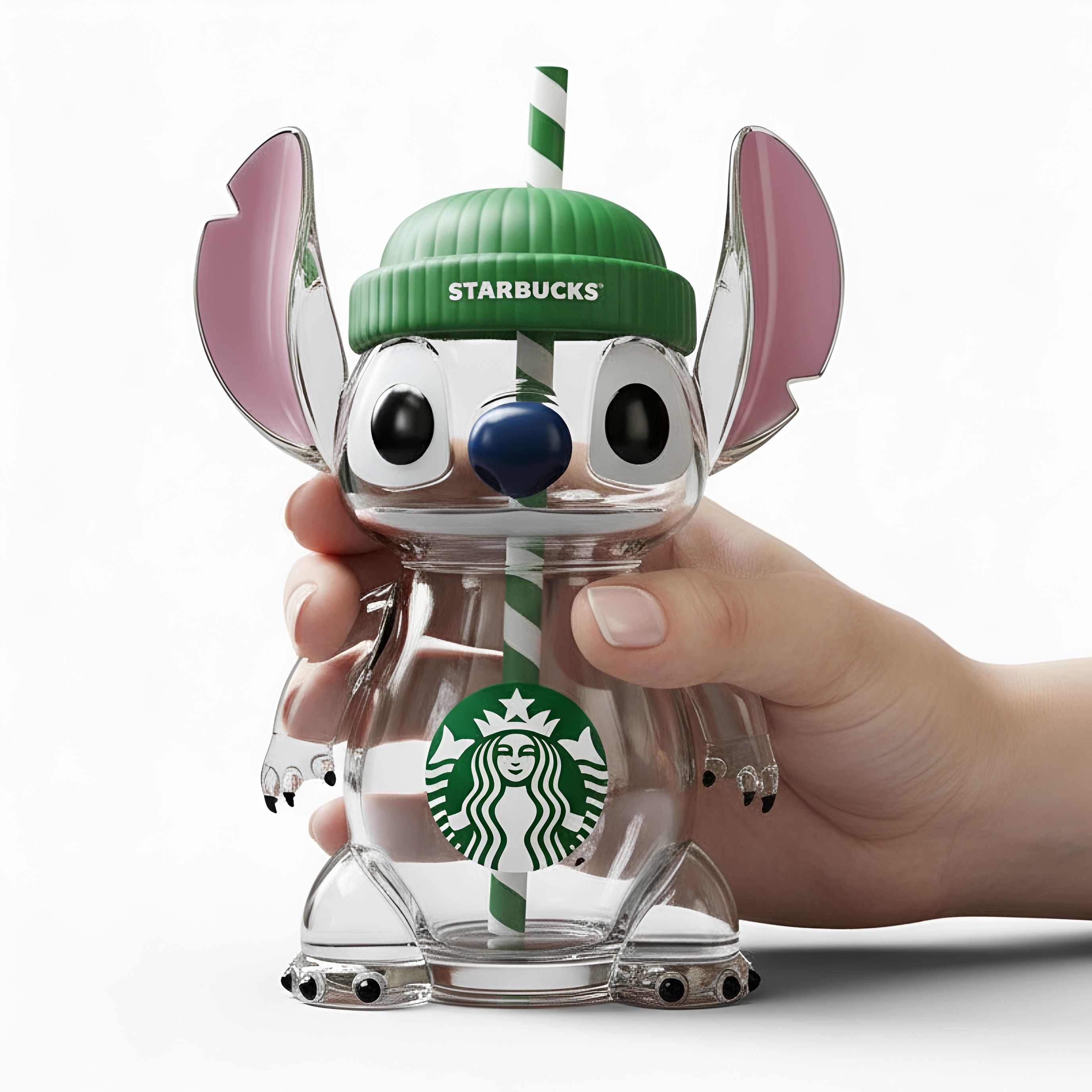 Character Inspired Glass Drinkware With Lid And Straw For Beverages