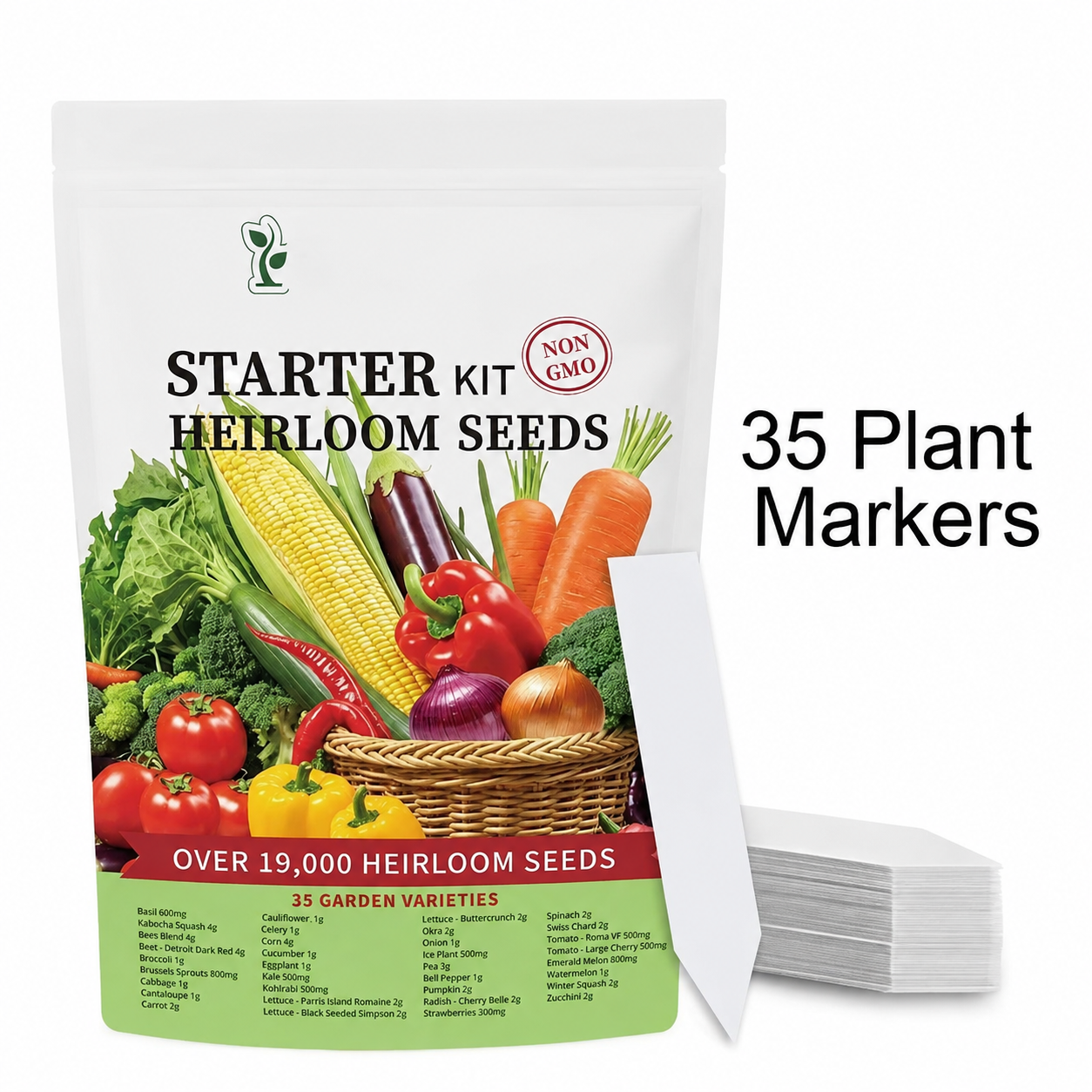 35 Varieties Heirloom Vegetable Seed Vault Kit