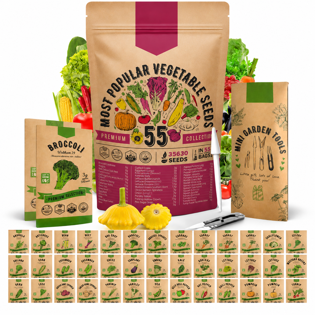 Vegetable Seed Pack For Home Growing