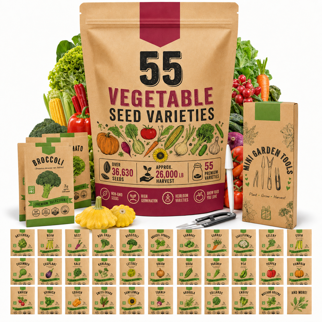 Vegetable Seed Pack For Home Growing