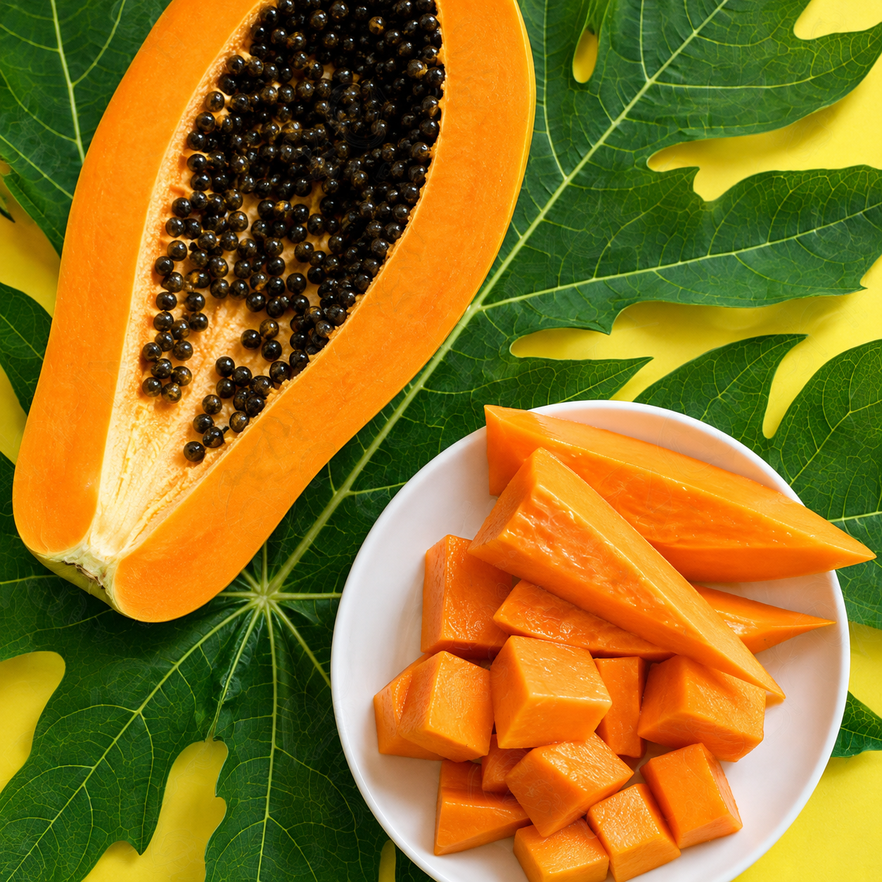 50 Authentic Cream Papaya Seeds