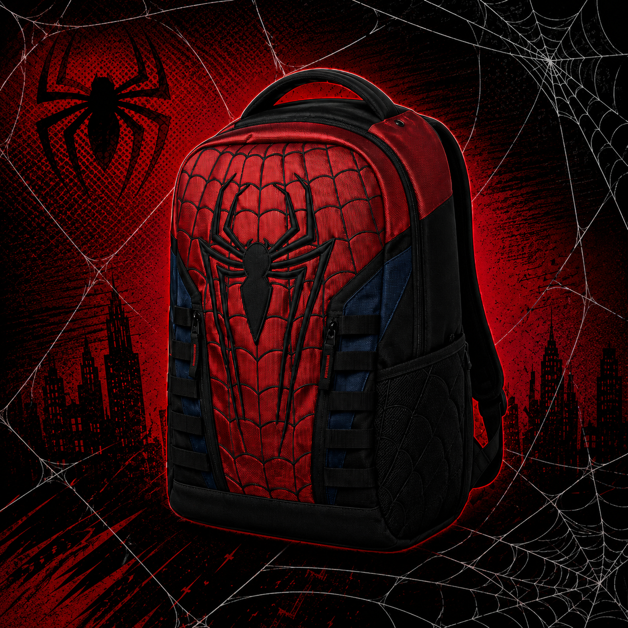 Spiderweb Printed Backpack For Men and Women