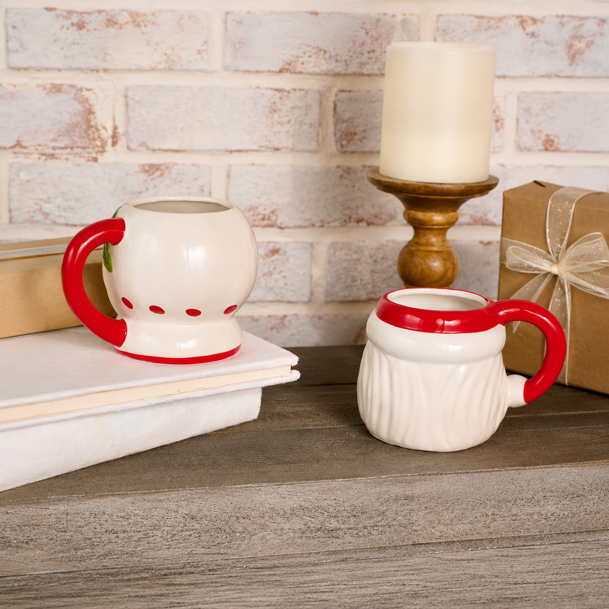 Oversized Mr Christmas 20oz Santa Mugs 