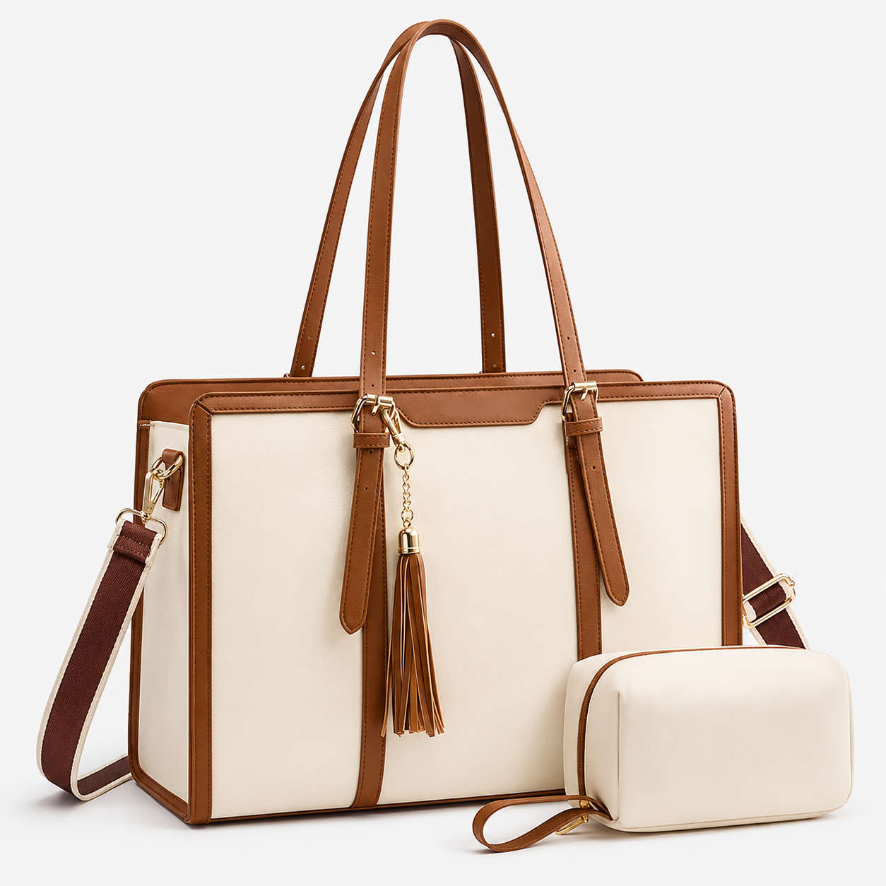 Casual Canvas Lightweight Large Capacity Laptop Tote Bag For Women