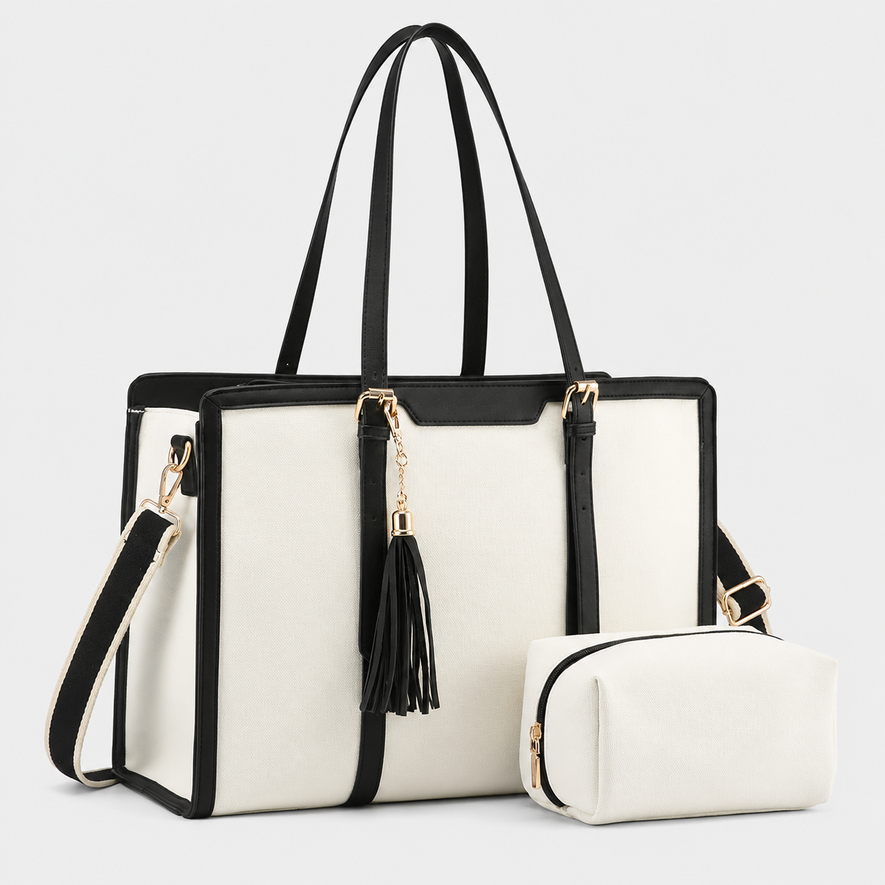 Casual Canvas Lightweight Large Capacity Laptop Tote Bag For Women