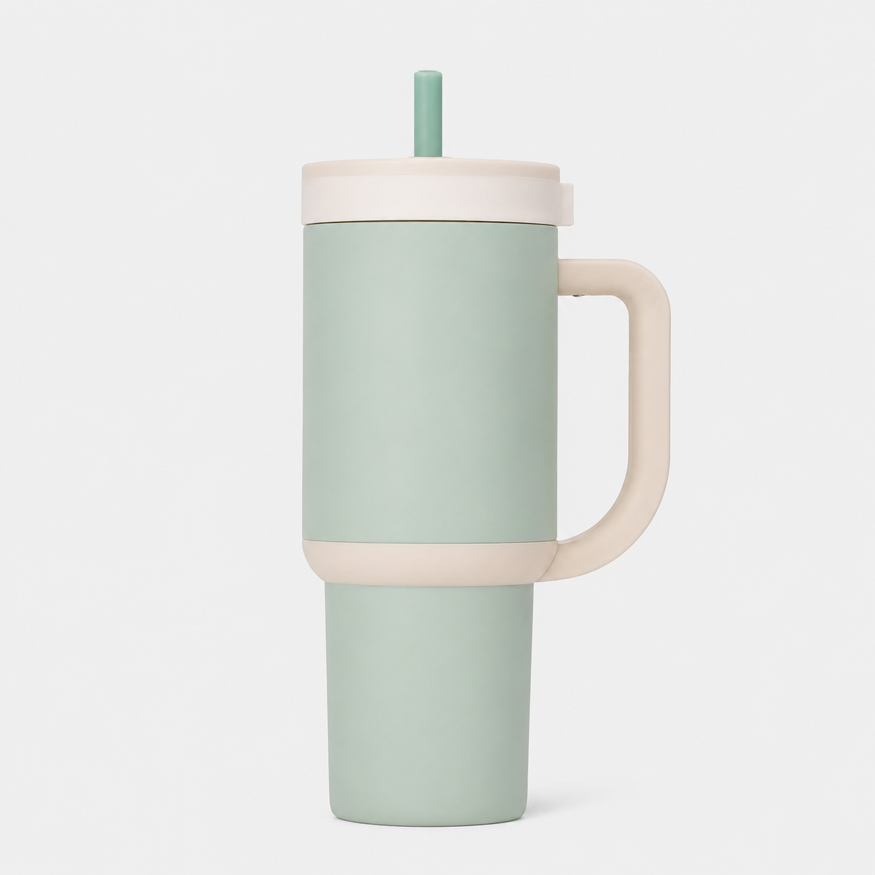 Stainless Steel Tumbler With Handle And Straw