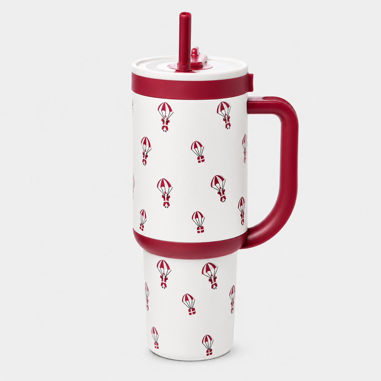 Stainless Steel Tumbler With Handle And Straw