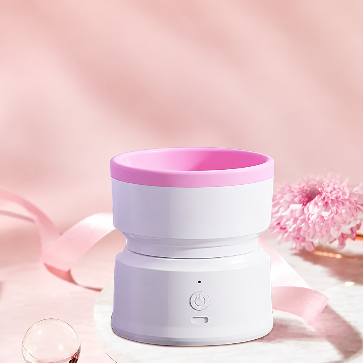 One Piece Rechargeable Makeup Brush Cleaning Machine With Silicone