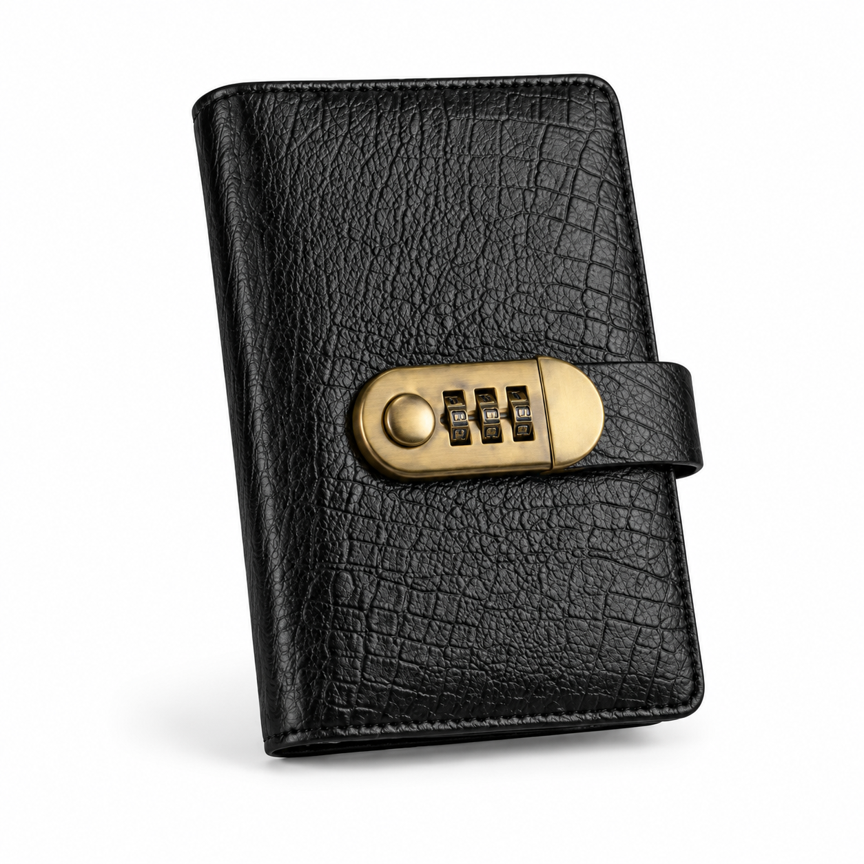 Leather Savings Binder With Resettable 3 Digit Lock