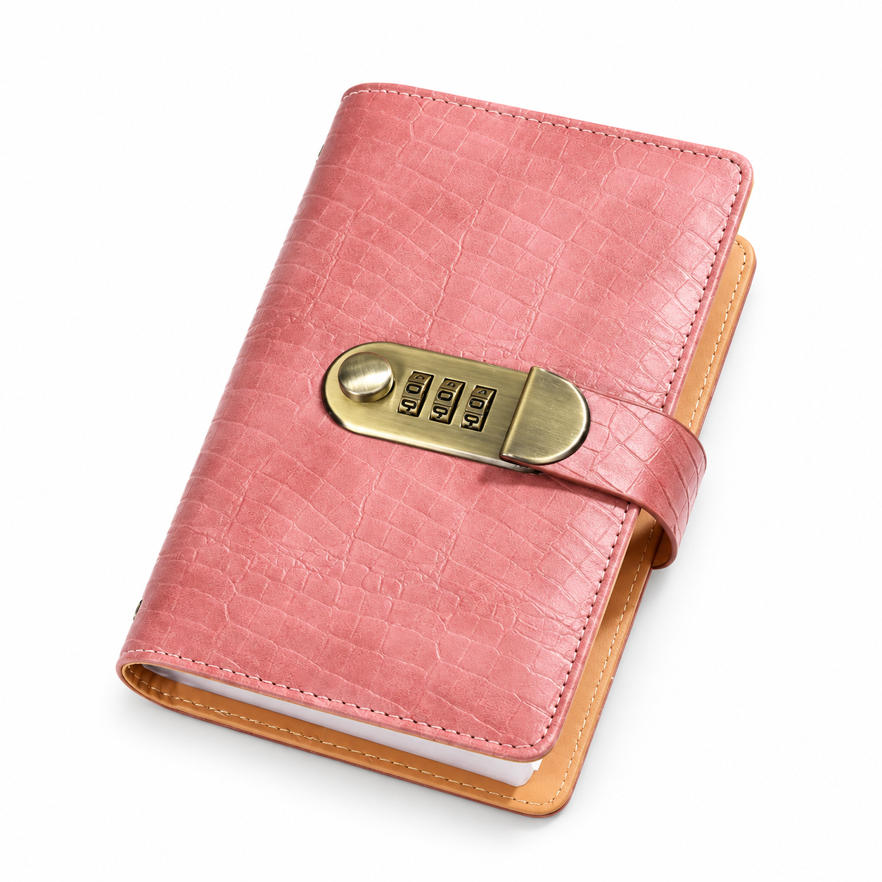 Leather Savings Binder With Resettable 3 Digit Lock