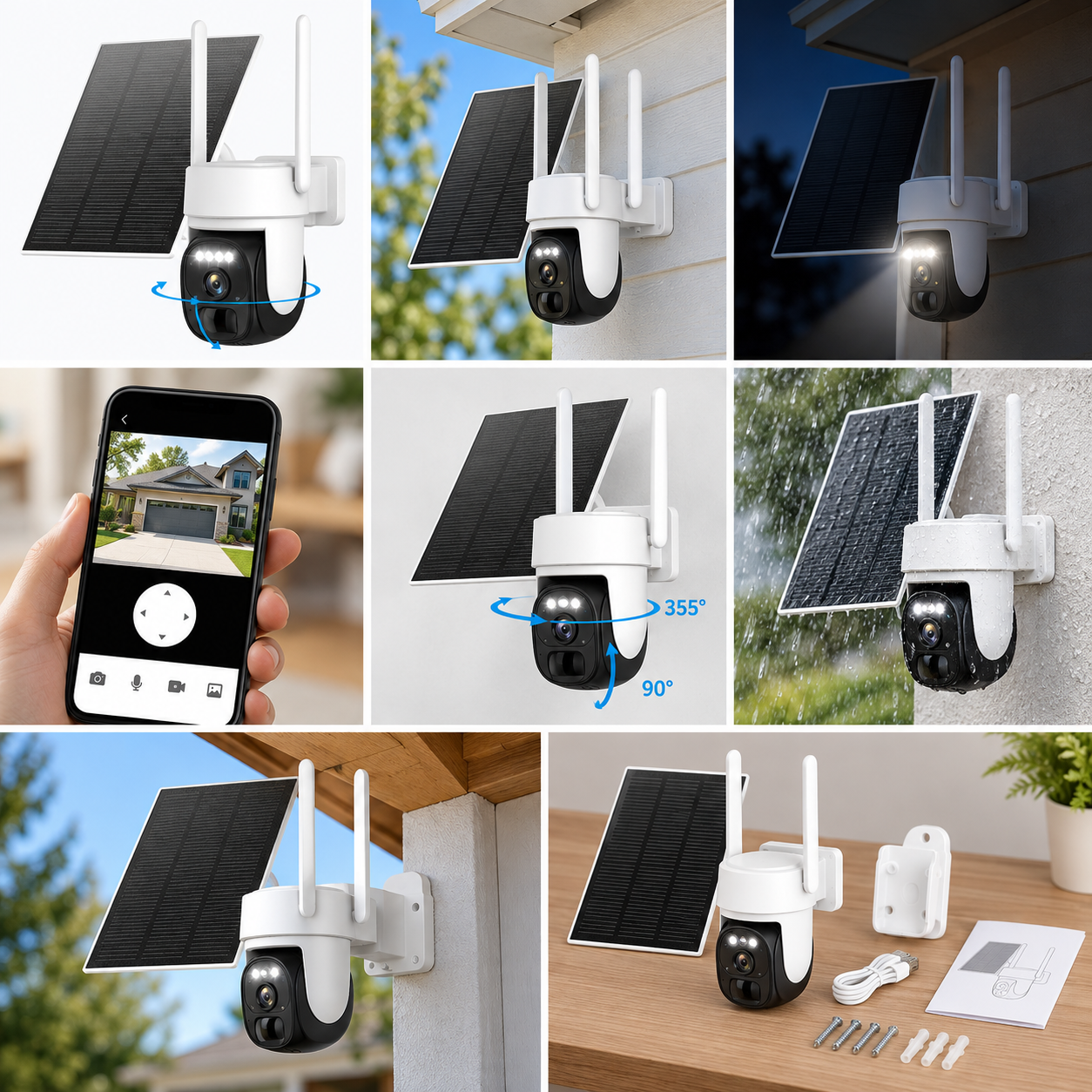WiFi Solar Security Camera With Two Way Audio And Motion Detection