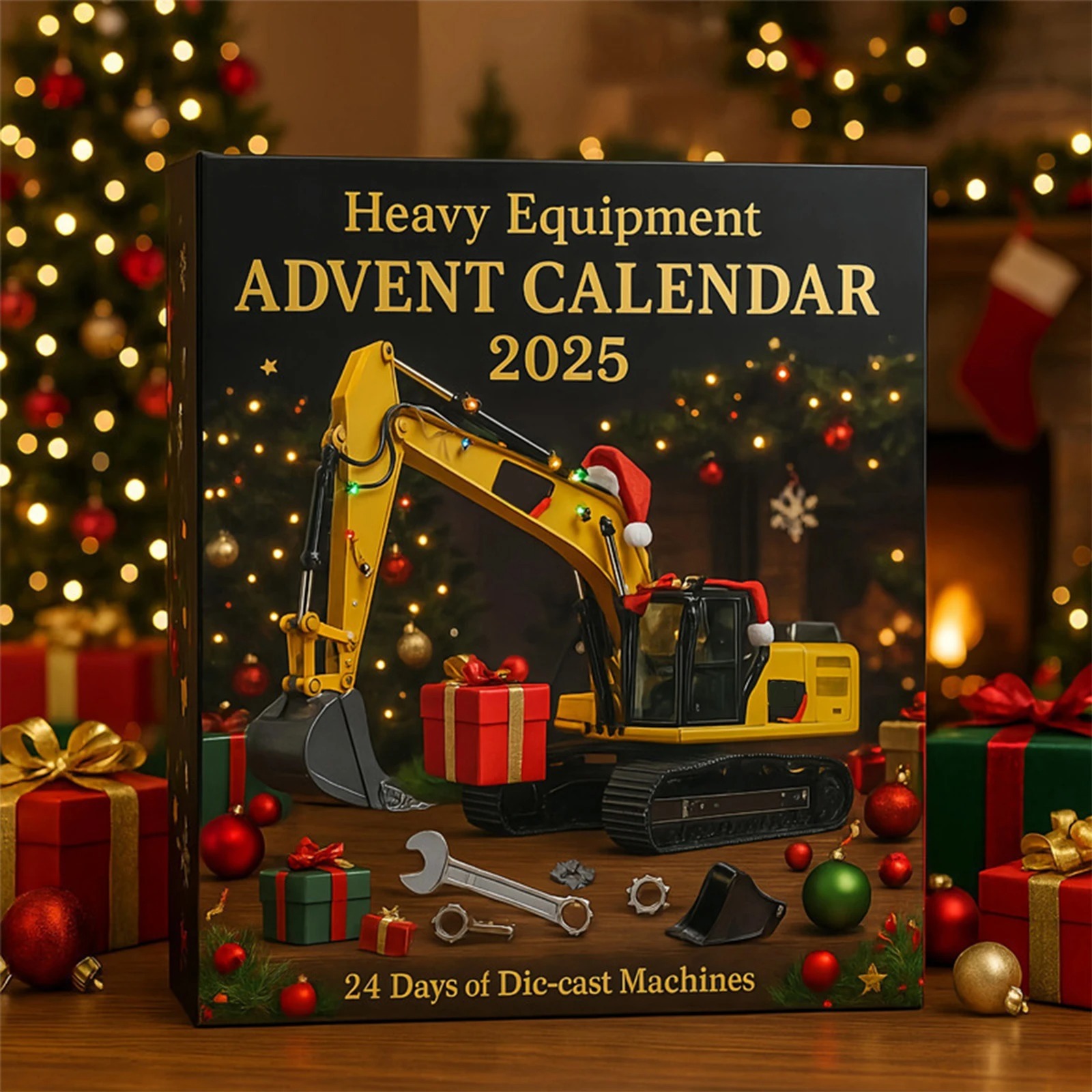 Christmas Advent Calendar 2025 With 24 Day Countdown And Construction Vehicle Toys
