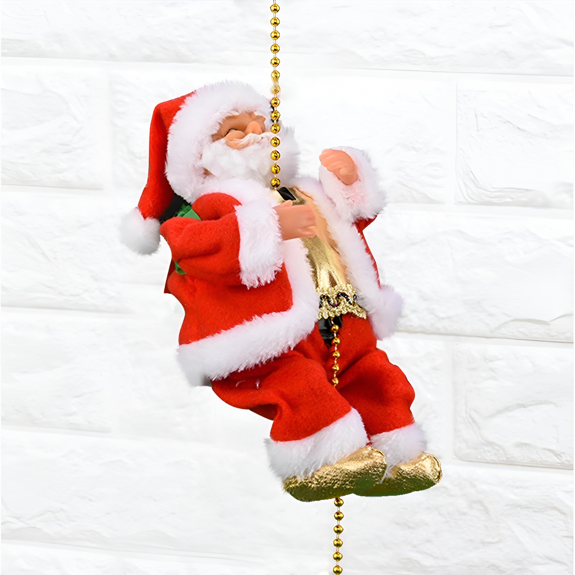 Christmas Musical Rope Climbing Santa Claus Doll