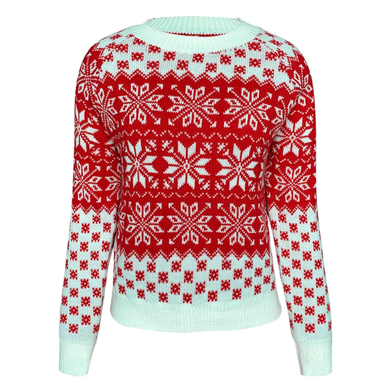 Christmas Deer Printed Knitted Sweater - Grafton Collection