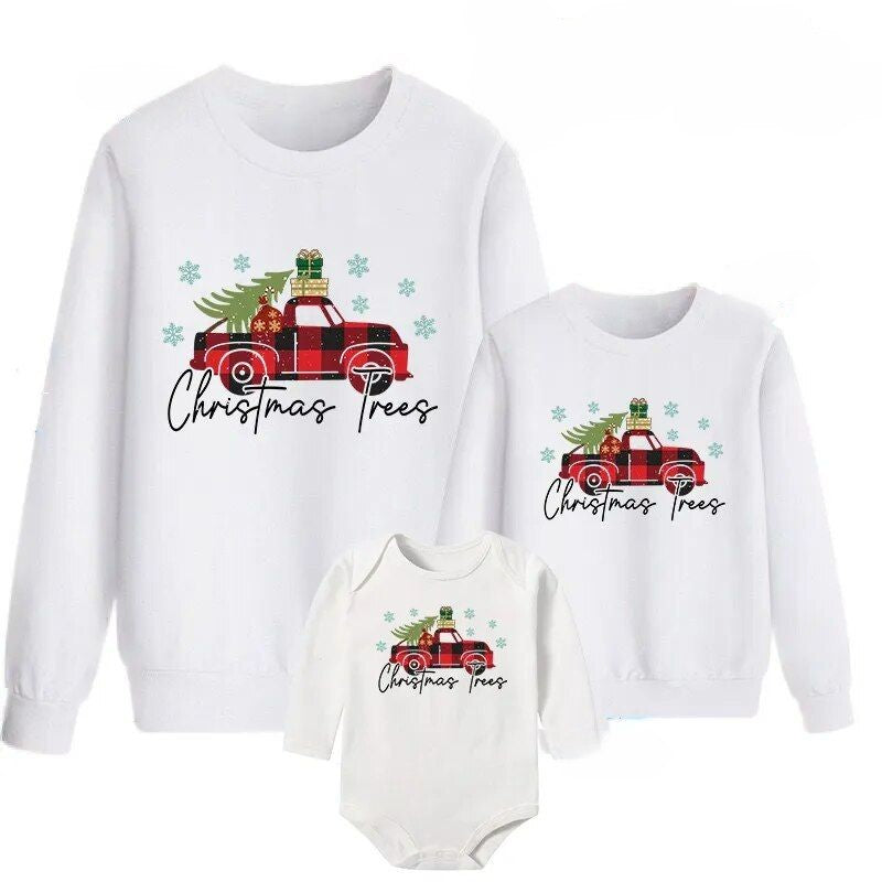 Christmas Tree Printed Graphic Family Sweatshirt - Grafton Collection