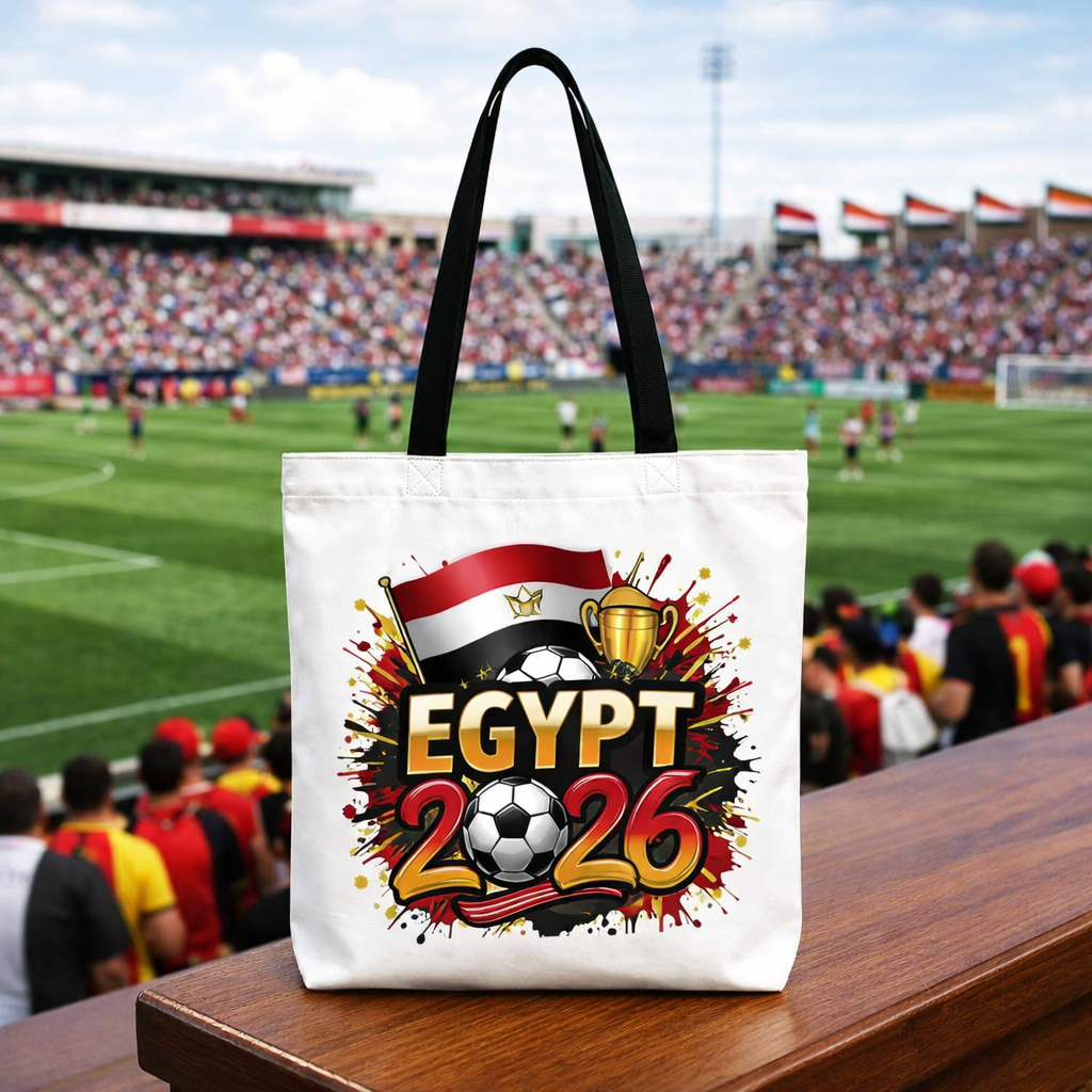 World Cup 2026 Egypt Graphic Printed Football Supporter Tote Bag