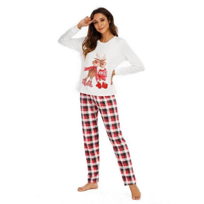 Couple Deer Christmas Family Matching Pajamas - Grafton Collection