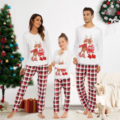 Couple Deer Christmas Family Matching Pajamas - Grafton Collection